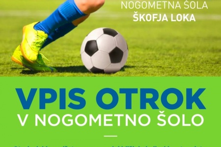 Plakat - vpis otrok v nogometno šolo